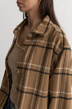 Load image into Gallery viewer, Rhythm Long Check Jacket - Caramel