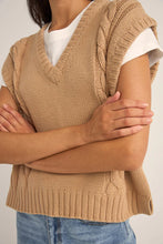 Load image into Gallery viewer, Rhythm Finley Cable Knit Vest - Sand