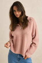 Load image into Gallery viewer, Rhythm Quinn Zip Knit - Pink