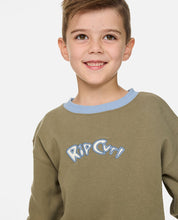 Load image into Gallery viewer, Rip Curl Boys Ride The Wave Crew - Surplus Green