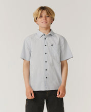 Load image into Gallery viewer, Rip Curl Archive Striped Out Short Sleeve Shirt - Faded Denim
