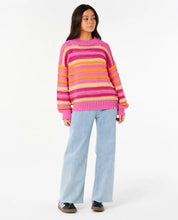 Load image into Gallery viewer, Rip Curl Neon Isles Cotton Stripe Knit - Pink