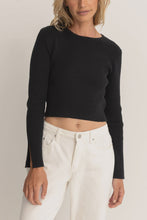 Load image into Gallery viewer, Rhythm Noemie Knit Long Sleeve Top - Black