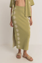 Load image into Gallery viewer, Rhythm Horizon Knit Midi Skirt - Palm