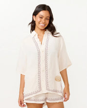 Load image into Gallery viewer, Rip Curl Beach Party Embroidered Shirt - Off White