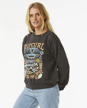 Load image into Gallery viewer, Rip Curl Tiki Tropic Relaxed Crew - Washed Black