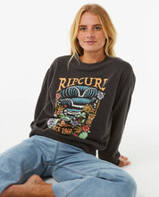 Load image into Gallery viewer, Rip Curl Tiki Tropic Relaxed Crew - Washed Black