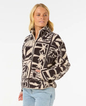 Load image into Gallery viewer, Rip Curl Printed Polar Fleece 1/4 Zip - Washed Black