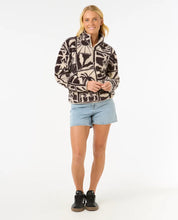 Load image into Gallery viewer, Rip Curl Printed Polar Fleece 1/4 Zip - Washed Black