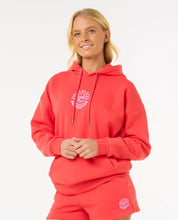 Load image into Gallery viewer, Rip Curl Icons Of Surf Heritage Hoodie - Hibiscus Red