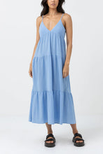 Load image into Gallery viewer, Rhythm Cleo Tiered Midi Dress - Ocean