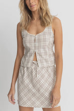 Load image into Gallery viewer, Rhythm Rumi Check Top - Natural