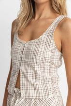 Load image into Gallery viewer, Rhythm Rumi Check Top - Natural