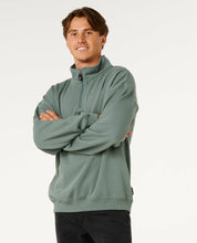 Load image into Gallery viewer, Rip Curl Pill Icon 1/4 Zip Crew - Moss