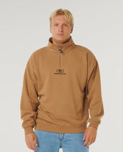 Load image into Gallery viewer, Rip Curl Pill Icon 1/4 Zip Crew - Mocha