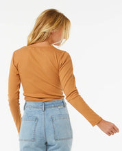 Load image into Gallery viewer, Rip Curl Classic Long Sleeve Ribbed Tee - Light Brown
