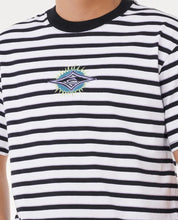 Load image into Gallery viewer, Rip Curl Raw Energy Stripey Tee - Black/White