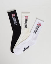 Load image into Gallery viewer, S Double S Cube Mid Block Sock 3 Pack - Assorted