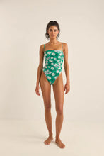 Load image into Gallery viewer, Rhythm Bonita Floral Scrunched Side One Piece - Green