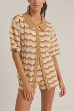 Load image into Gallery viewer, Rhythm Aries Short Sleeve Stripe Knit Shirt - Natural