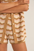 Load image into Gallery viewer, Rhythm Aries Short Sleeve Stripe Knit Shirt - Natural