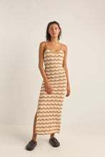 Load image into Gallery viewer, Rhythm Aries Stripe Knit Midi Dress - Natural