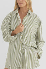 Load image into Gallery viewer, Rhythm Cove Stripe Long Sleeve Shirt - Aloe