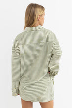 Load image into Gallery viewer, Rhythm Cove Stripe Long Sleeve Shirt - Aloe