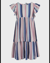 Load image into Gallery viewer, Eve Girl Alexandra Dress - Stripe (3-7)