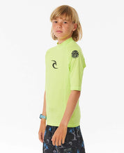 Load image into Gallery viewer, Rip Curl Brand Wave UPF Short Sleeve Rash Shirt - Boys 8-16