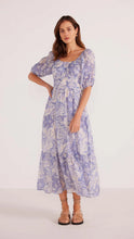 Load image into Gallery viewer, MINKPINK Lola Tiered Midi Dress - Blue Paisley