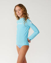 Load image into Gallery viewer, Rip Curl Girls Classic Surf Long Sleeve Rash Vest - Aqua