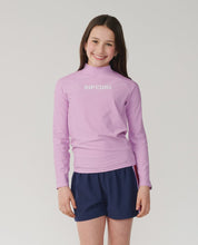 Load image into Gallery viewer, Rip Curl Girls Classic Surf Long Sleeve Rash Vest - Lilac