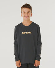 Load image into Gallery viewer, Rip Curl Eternal Shred Long Sleeve Tee - Washed Black