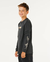 Load image into Gallery viewer, Rip Curl Eternal Shred Long Sleeve Tee - Washed Black