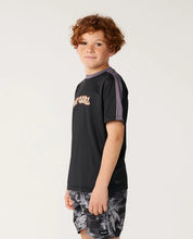 Load image into Gallery viewer, Rip Curl Boys Surf Shack Panel UPF Short Sleeve - Black