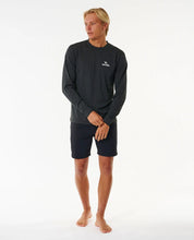 Load image into Gallery viewer, Rip Curl Stack UV Long Sleeve Rash Vest - Black Marle
