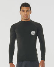 Load image into Gallery viewer, Rip Curl Icons UPF Brushed L/S Rashie - Black