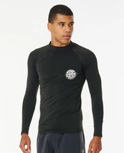 Load image into Gallery viewer, Rip Curl Icons UPF Brushed L/S Rashie - Black