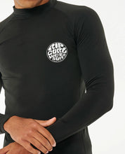 Load image into Gallery viewer, Rip Curl Icons UPF Brushed L/S Rashie - Black