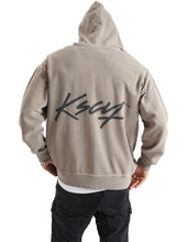 Load image into Gallery viewer, Kiss Chacey Hedda Relaxed Hooded Zip Sweater - Pigment Driftwood