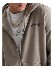 Load image into Gallery viewer, Kiss Chacey Hedda Relaxed Hooded Zip Sweater - Pigment Driftwood