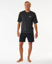 Load image into Gallery viewer, Rip Curl Stack Brand ICON UPF S/S Rashie - Black Marle