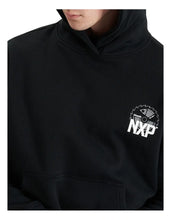 Load image into Gallery viewer, Nena & Pasadena Mortar Heavy Relaxed Hooded Sweater - Jet Black