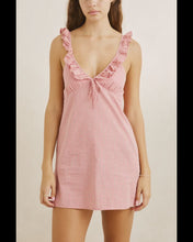 Load image into Gallery viewer, Rhythm Lola Check Ruffle Mini Dress - Plum