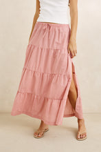 Load image into Gallery viewer, Rhythm Lola Check Tiered Maxi Skirt - Plum