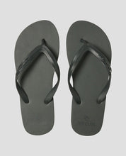 Load image into Gallery viewer, Rip Curl Brand Logo Bloom Open Toe Thongs - Black