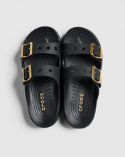 Load image into Gallery viewer, Crocs Saturday Metallic Buckle Sandal - Black