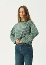 Load image into Gallery viewer, Afends Altitude Long Sleeve Tee - Pine Stripe