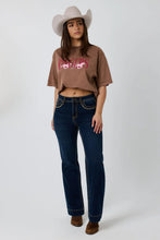Load image into Gallery viewer, Ringers Western Running Herd Women's Oversized T-Shirt - Washed Saddle Brown